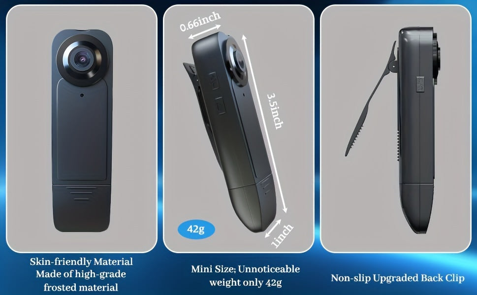 Body Camera, 1080P 64GB Body Camera with Upgraded Clip, Wearable Camera with Motion Detection and Night Vision, Suitable for Proof of Work, Delivery, Outdoor Travel, Personal Use