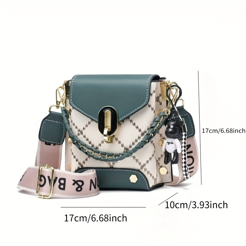 Small Bag For Women, Multi-layer Practical And Versatile, Fashionable And Lightweight Single-shoulder Crossbody Bag, Convertible Handbag With Adjustable Strap & Top Handle, Zipper Closure, Keychain Charm, Chic Style, Fashion