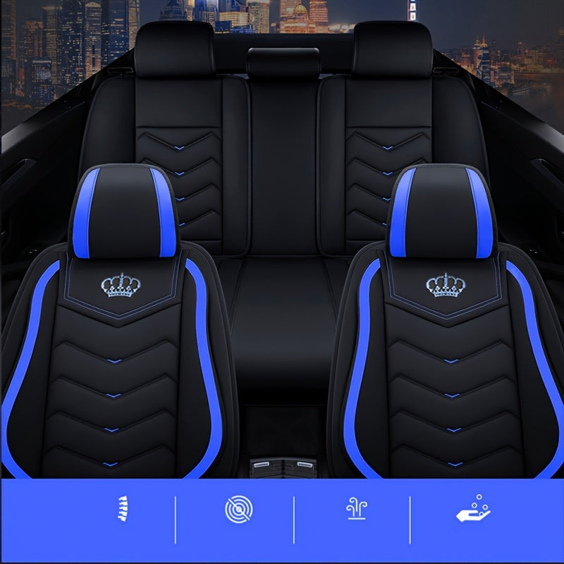 [Luxury Car Seat Covers] Waterproof 5-Seat Luxury Full-Cover Car Seat Covers | 2025 All-Season Fit for SUVs and Sedans, Scratch-Resistant Protection for Original Seats, Simple and Elegant Design Suitable for Women and Family