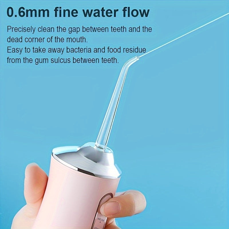 Oral Irrigator, 4 Nozzles, 3 Precise Pressure Control Modes, 360° Rotating Nozzle, Deep Cleaning Teeth & Gums, Replaceable Head, Deep Cleaning Teeth & Enhancing Oral Health, Home Use, Small Portable Personal Care Product, Ch