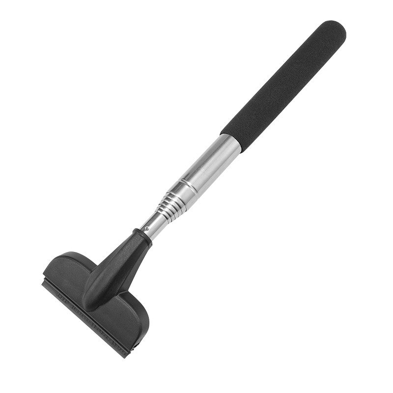 Stainless Steel 2-in-1 Portable Retractable Wiper - Compact & Versatile for Car Rearview Mirrors, Windshields, Glass & Shower Cleaning, Pink Handle