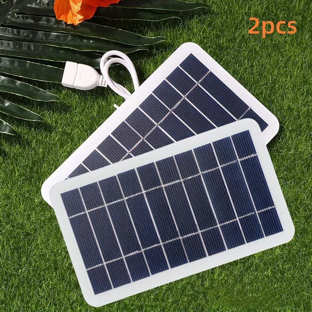 1pc Solar Portable Charging Panel Solar USB Charger Is Suitable For Mobile Power, Mobile Phone Charging Bank, Flashlight, Fan
