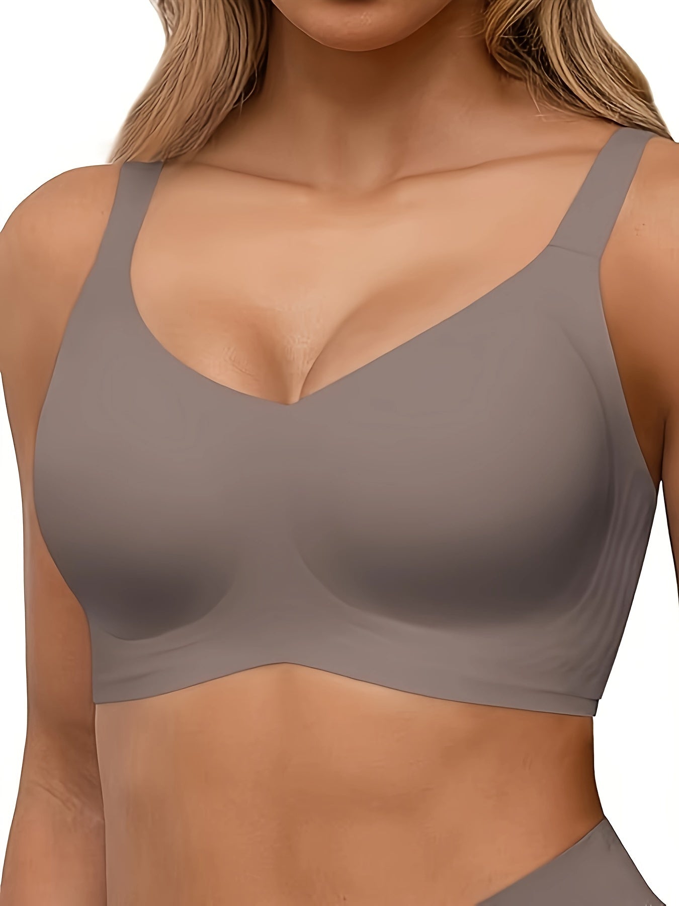 Solid Seamless Wireless Bra, Comfy Anti Sagging Push Up Sporty Women's Lingerie & Underwear