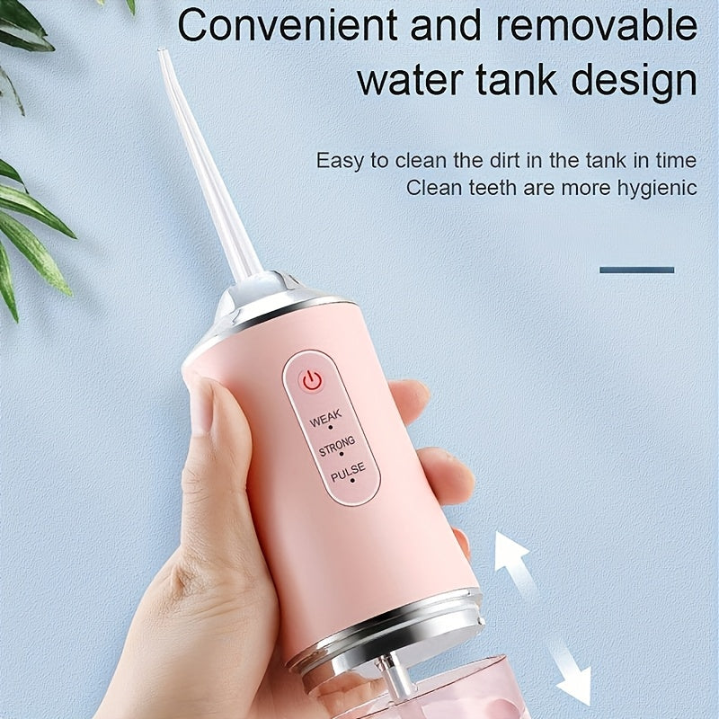 Oral Irrigator, 4 Nozzles, 3 Precise Pressure Control Modes, 360° Rotating Nozzle, Deep Cleaning Teeth & Gums, Replaceable Head, Deep Cleaning Teeth & Enhancing Oral Health, Home Use, Small Portable Personal Care Product, Ch