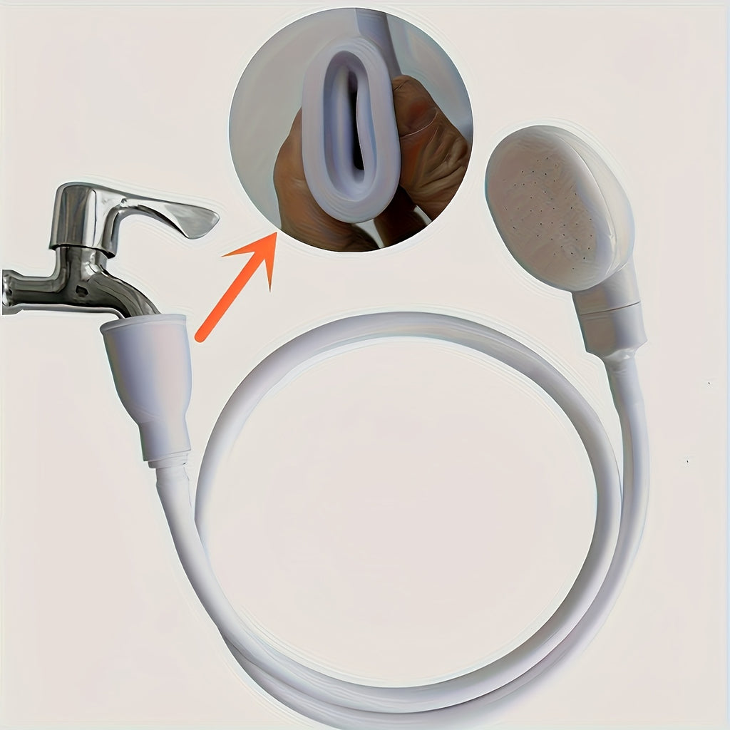 1pc 360° Rotating Shower Head with Water Filter System - Modern Synthetic Rubber Bathroom And Kitchen Faucet Extension, Smooth Surface, Safe for Non-Potable Water