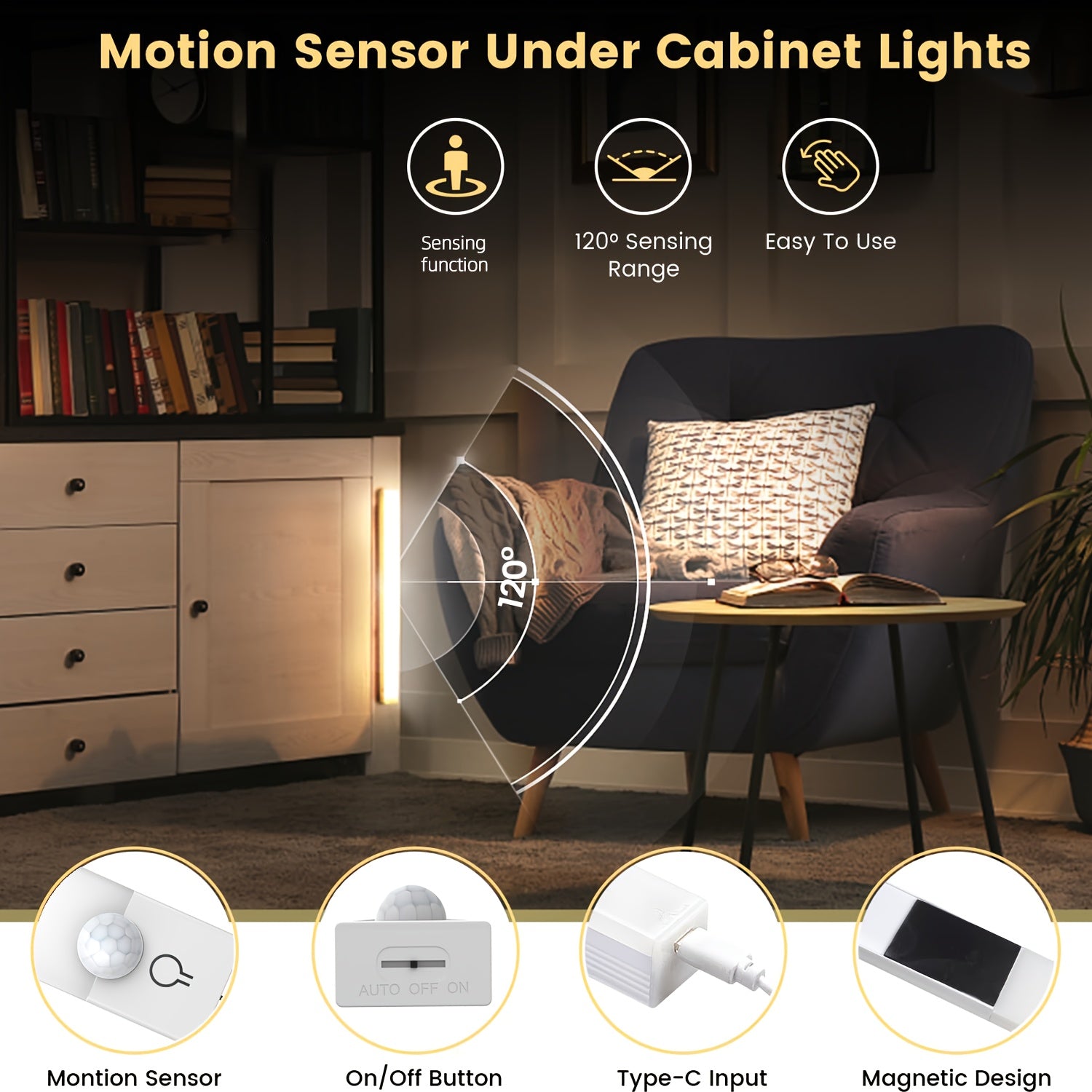 3pcs LED Motion Sensor  Light
