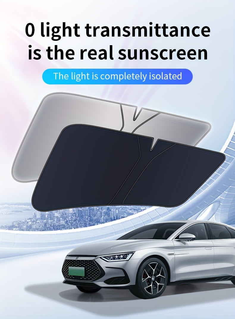 2024 New Front Window Sunblock Curtain - Car Sunshade Interior Windshield Heat Shield Sunshade Panel