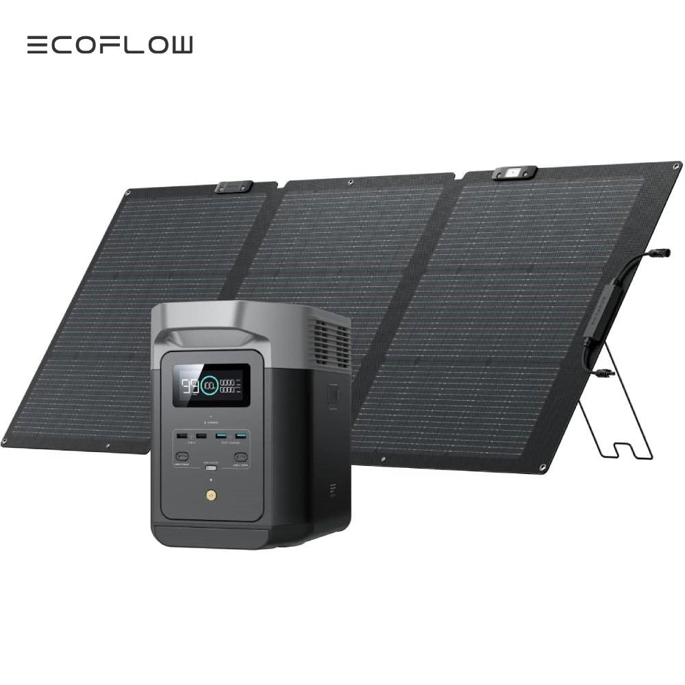 EcoFlow DELTA 2 950 Portable Power Station, 950Wh LiFePO4 Battery for 10 Years, 7 X Faster Charging, 1800W AC Output Power Station, Use as a Solar Power Bank for Home Backup Power or Outdoors Camping & RVs
