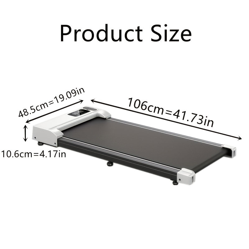 Portable Under Desk Walking Pad Treadmill, Support 2.5HP Lightweight Home Office Fitness Treadmill, 2-in-1 Walking Pad for Walking And Jogging Quiet, 265Lbs Capacity with Remote Control & LED Display, Stepping, Walking Traini