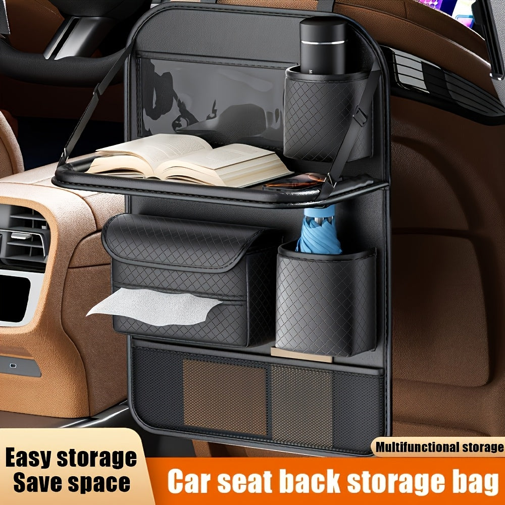 PU Leather Car Seat Back Organizer