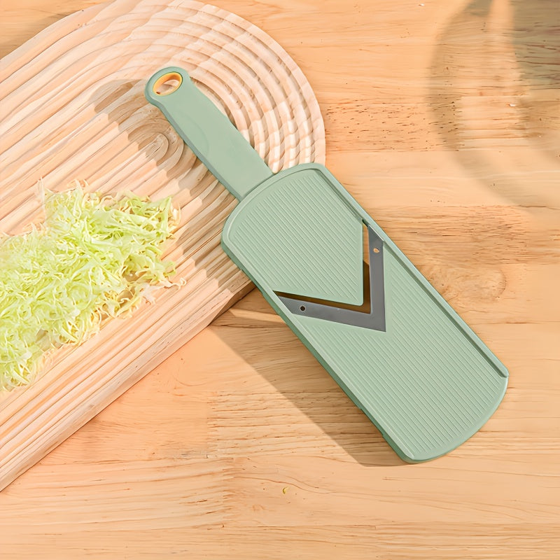 Heavy-Duty Manual Vegetable Grater with Anti-Slip Base & Ergonomic Handle - Stainless Steel Kitchen Tool for Cabbage, Radishes, Carrots, Salads - Easy-Clean Design, Durable Construction for Home Cooking & Professional Kitchen