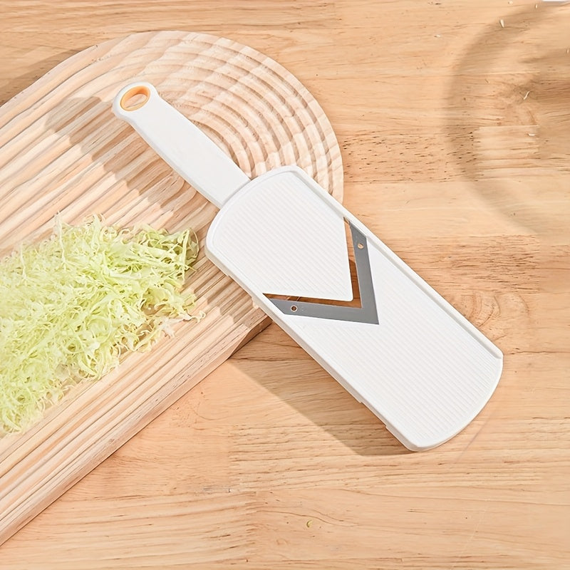 Heavy-Duty Manual Vegetable Grater with Anti-Slip Base & Ergonomic Handle - Stainless Steel Kitchen Tool for Cabbage, Radishes, Carrots, Salads - Easy-Clean Design, Durable Construction for Home Cooking & Professional Kitchen