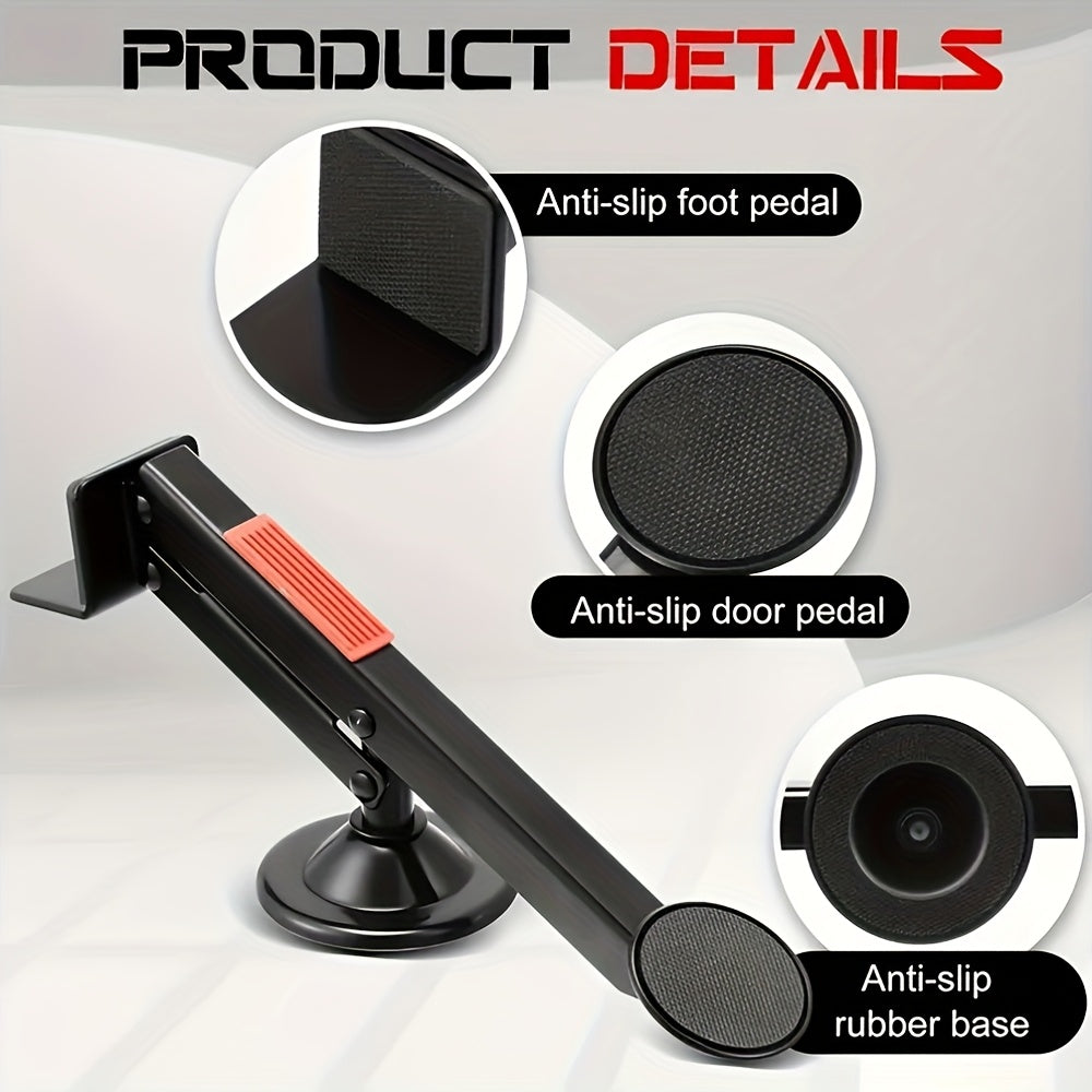 1pc Heavy-Duty Manual Door Installation Tool - Ergonomic Handle Metal Door Lifter for Hardwood & Softwood Doors, No Power Required, Sturdy DIY Home Project Equipment with Textured Grip, Door Hinge Replacement, Home Renovation