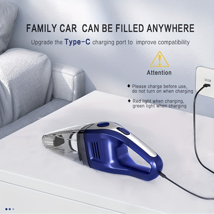 [Powerful Car Vacuum Cleaner] Powerful 5000pa Strong Suction Handheld Wireless Car Vacuum Cleaner | USB Charging, Long Working, For Cars, Homes, Offices, Pet Hair Cleaning - Car Accessories For Men Women