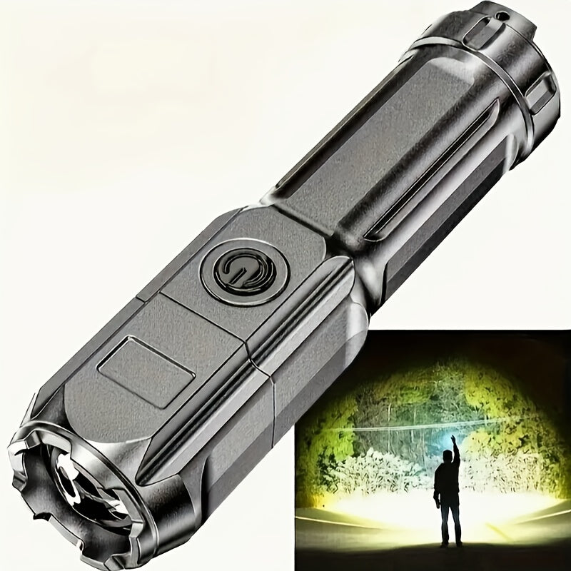 1pc Rechargeable LED Flashlight, Portable Mini Type-C Charging with 3 Modes
