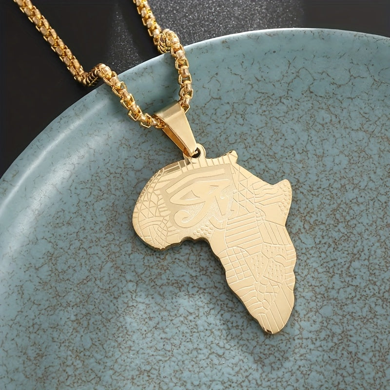 African Map Pendant Necklace