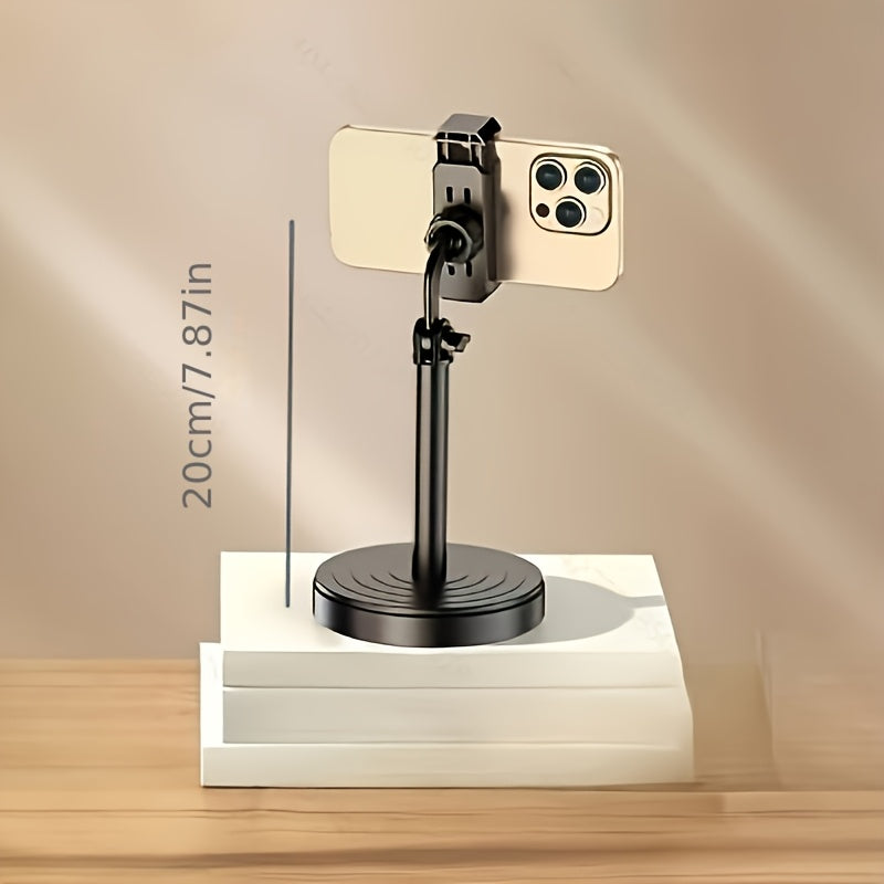 Rotatable Universal Phone Holder with Adjustable Angle, Ergonomic Design, Suitable for Smartphones and Tablets, Durable Plastic Structure, Stable Base, Modern Minimalist Style, Ideal for Home, Office, and Travel Use