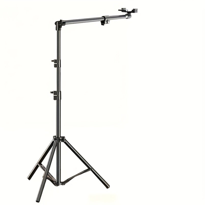 Adjustable 70-Inch Metal Tripod! Suitable for Mobile Phones, with an Adjustable Extension Arm, Ideal for Live Streaming, Recording, Cooking, Painting, And Food Photography