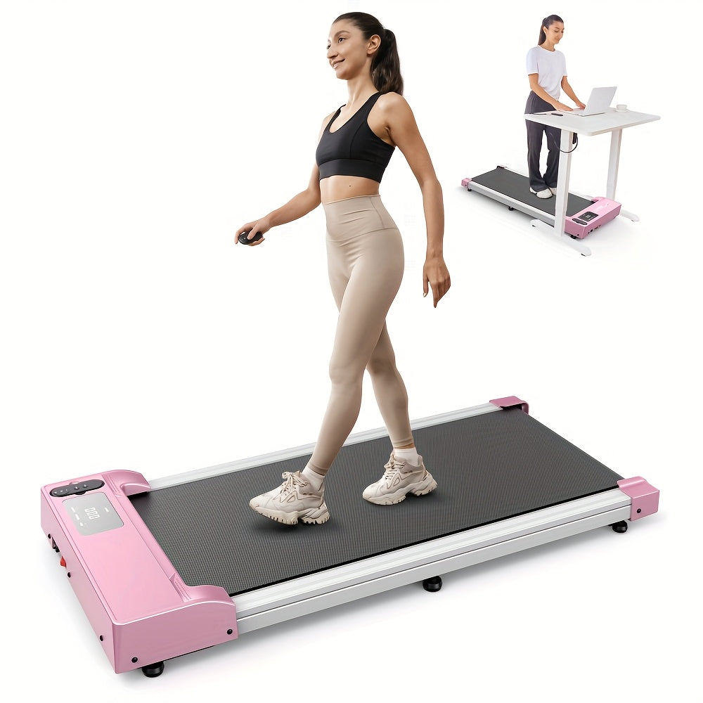 Portable Under Desk Walking Pad Treadmill, Support 2.5HP Lightweight Home Office Fitness Treadmill, 2-in-1 Walking Pad for Walking And Jogging Quiet, 265Lbs Capacity with Remote Control & LED Display, Stepping, Walking Traini
