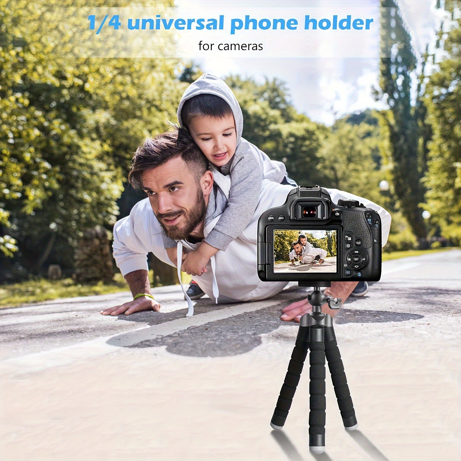 [Foldable Universal Stand] Octopus Phone Holder, Camera Stand - Durable and Sturdy, Foldable, Multiple Folding Without Damage, Suitable for iPhone and Other Mobile Phones and Camera Models, Tripod Stand, Desktop Stand, Univer