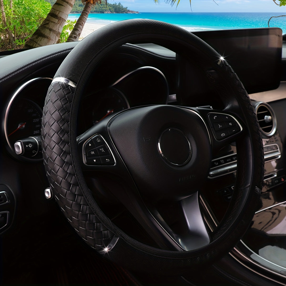 3D Woven Metal Steering Wheel Cover