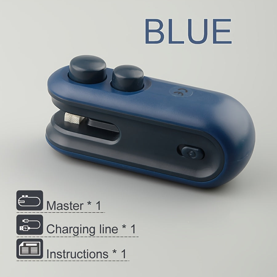 1pc Portable Hand- Sealing Machine with Magnetic Closure & USB- (Battery/USB Charging) - Mini PVC Plastic Bag Sealer for Snacks,,, for home, Travel, Picnic, Camping - Seals Chip Bags, Packaging Automatically