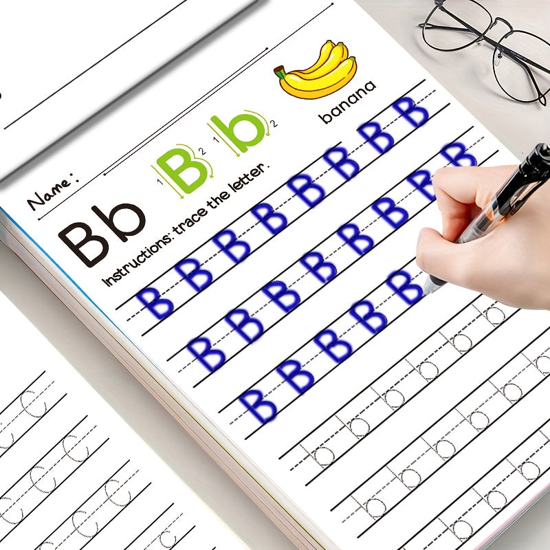 64-Page Alphabet Handwriting Practice Workbook for Kids Ages 3-6 | Preschool & Kindergarten Writing Curriculum with Sight Words, Tracing & Writing Activities, Uppercase & Lowercase Letters, Phonics Skills | Pre-K Learning Boo