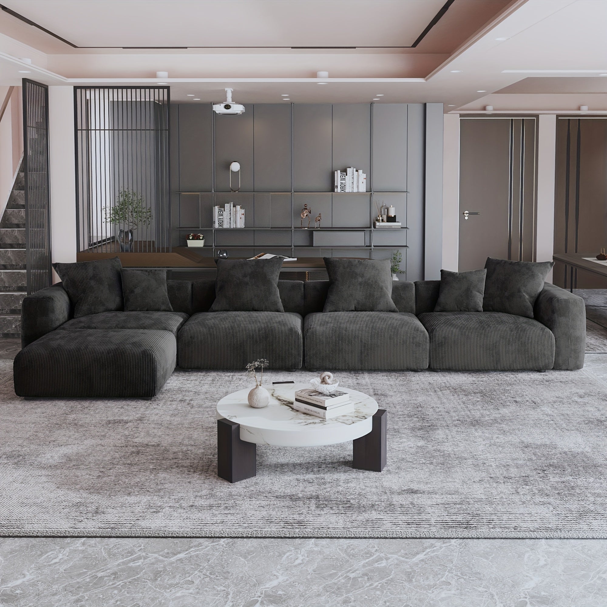 Extra Large U-Shaped Modular Sectional Sofa Couch