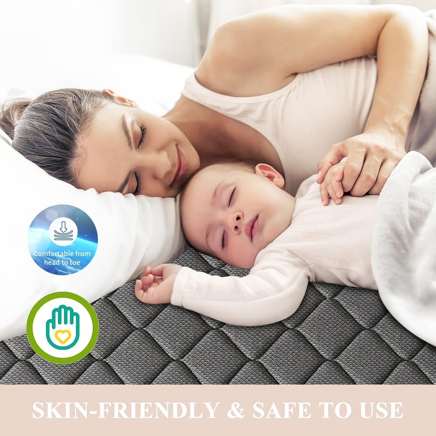 Luxury gel memory foam mattress 12 inch twin bed full size hypoallergenic mattress, medium hardness, European top design, comfortable sleep - can provide twin mattress, home Valentine's Day decorations, home furniture, home d