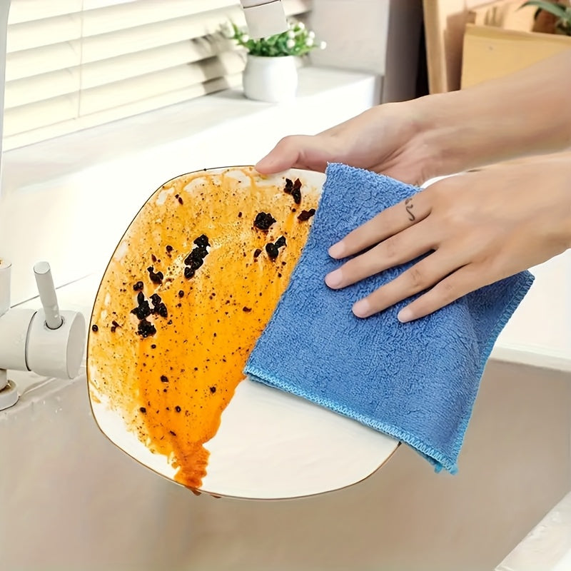 [Super Absorbent | Quick-Drying] 5/10/20pcs Super Absorbent & Quick-Drying Microfiber Cleaning Cloths - Streak-Free for Kitchen, Bathroom, Car, Furniture - Durable Reusable Towels with Vibrant Colors, Effortlessly Remove Stai