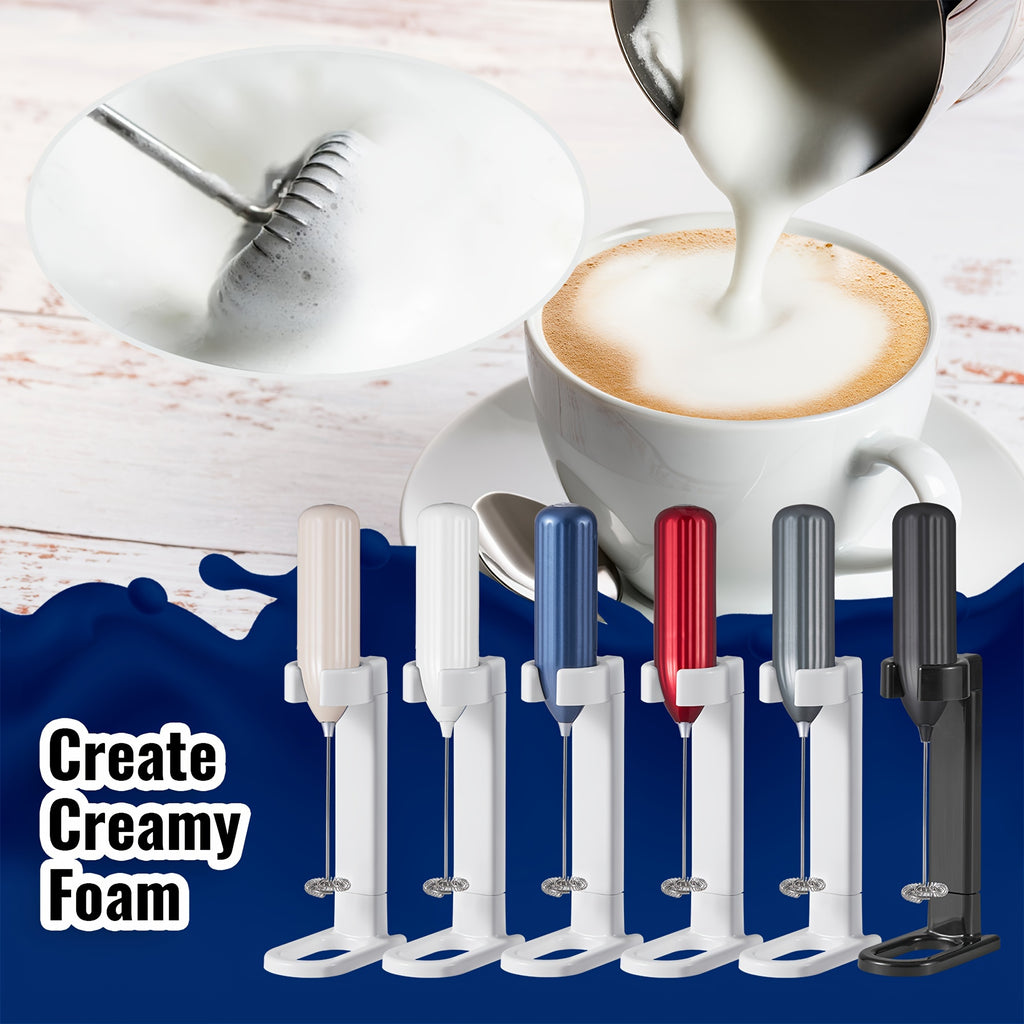 Lalayuan Powerful Electric Milk Frother & Drink Mixer - Heavy-Duty Stainless Steel Handheld Electric Whisk with 2-in-1 Design, 2-in-1 Foaming & Blending