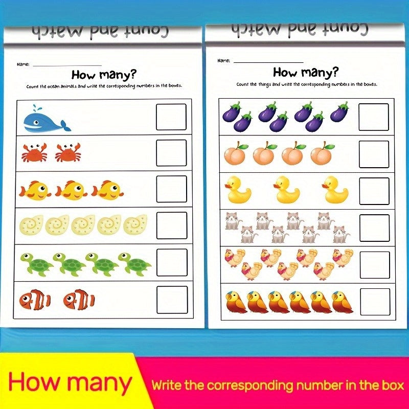 Interactive Math Workbook for Preschool & Kindergarten Beginners (Ages 4+) - Number Tracing, Addition & Subtraction Practice Book with Coloring Activities, Learning Games, Homeschool or Classroom Math Curriculum - Early Math,