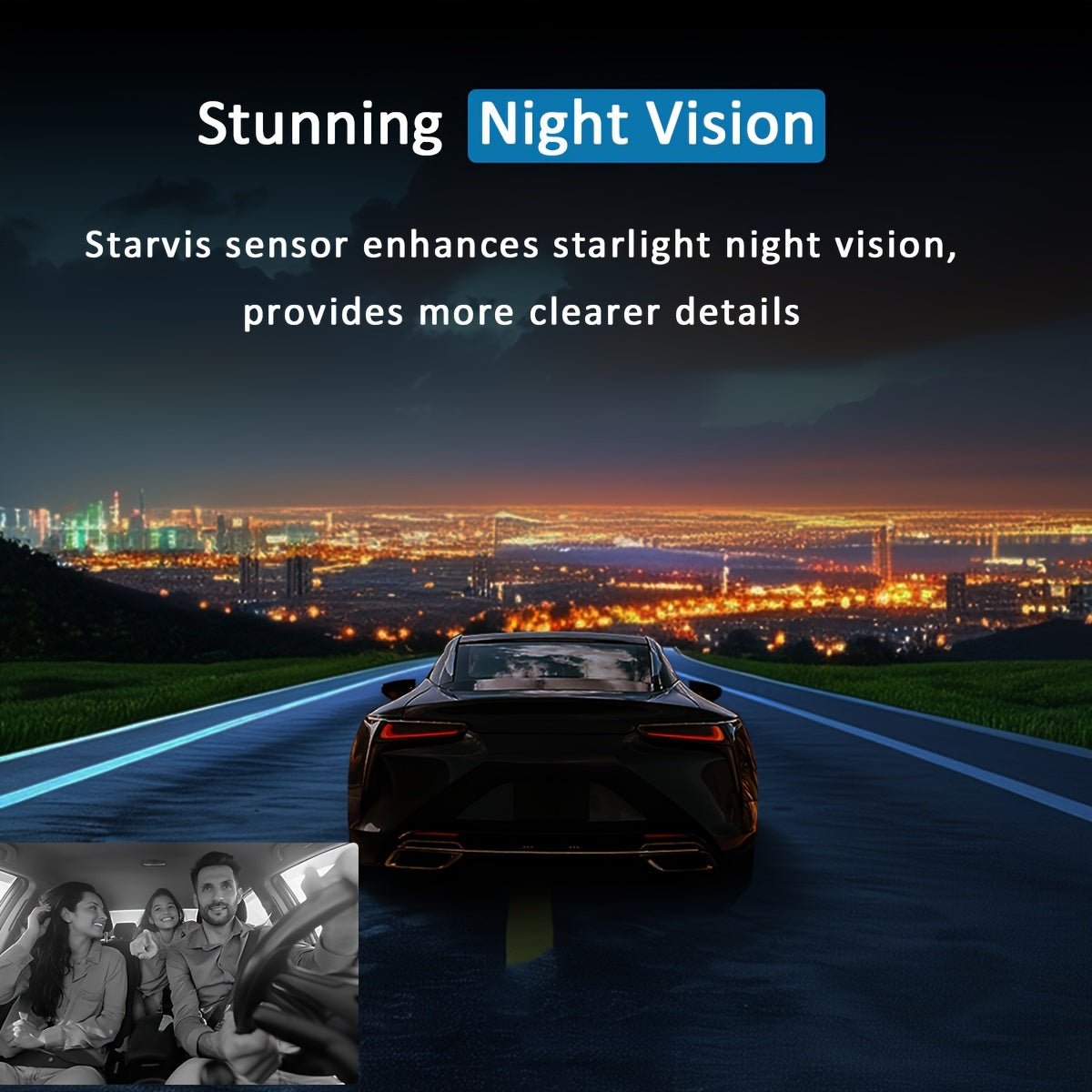 [Dual Lens Dash Cam] ZKCAMSPY Dual Lens Dash Camera | Dual Front and Inside Car Camera with G-Sensor, Loop Recording, Night Vision, Motion Detection, Parking Monitoring | Compatible with PC, Hardwiring Powered, for Taxi, Truc