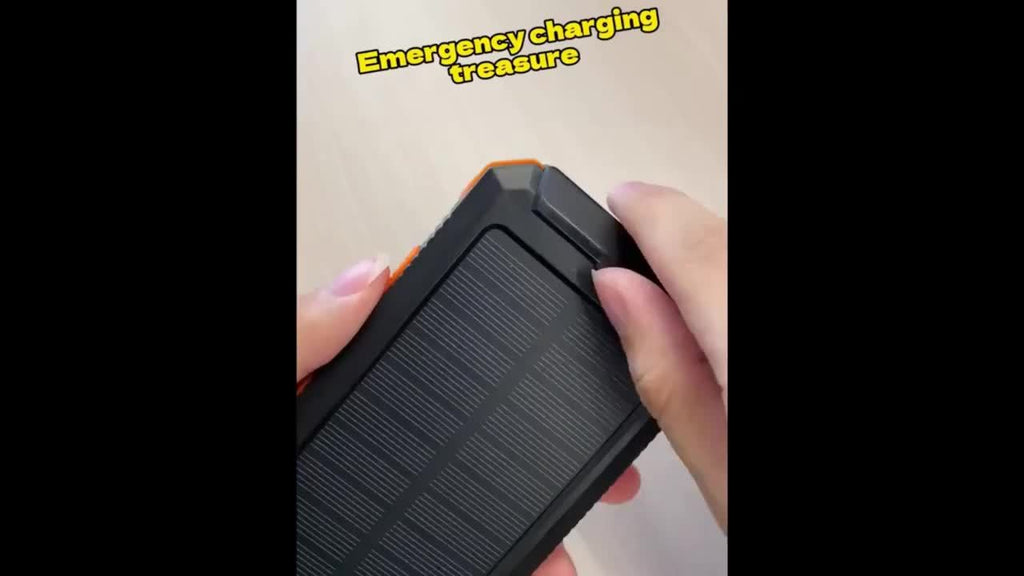 Portable Solar Mobile Phone Charger, Camping External Battery Charger for Mobile Phones, 2 USB/ LED Flashlights with Compass for Outdoor Activities, Portable Solar Power Bank, Solar Battery, Portable Charger Power Bank, Solar