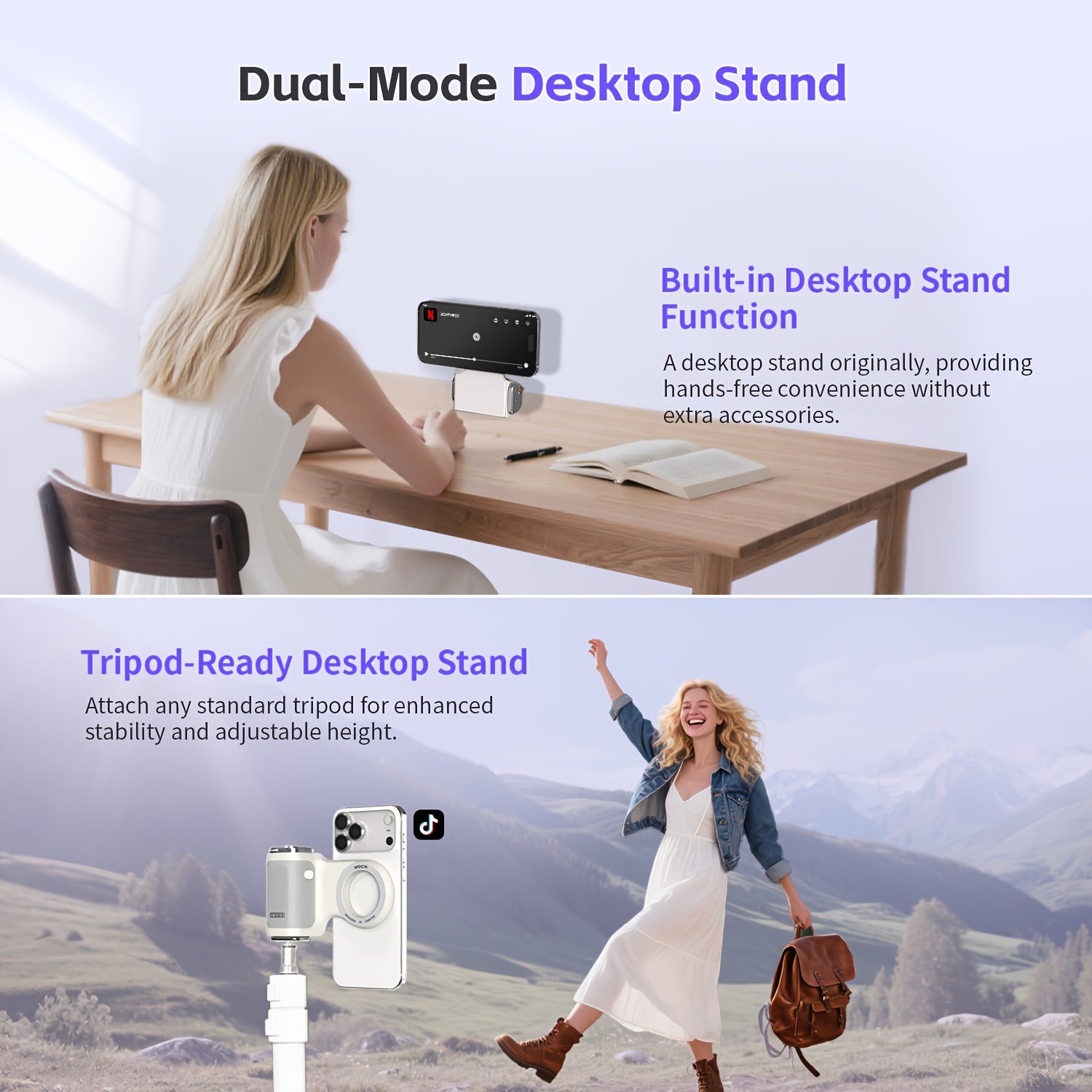 COMITOK MOCA Only for iPhone Shutter Device, Compatible with 26 & 18, One-Tap Camera Activation for iPhones, Supports Exposure Lock and Brightness Adjustment, Flip Front/Rear Cameras in One Tap, DSLR Style Release Button, ic