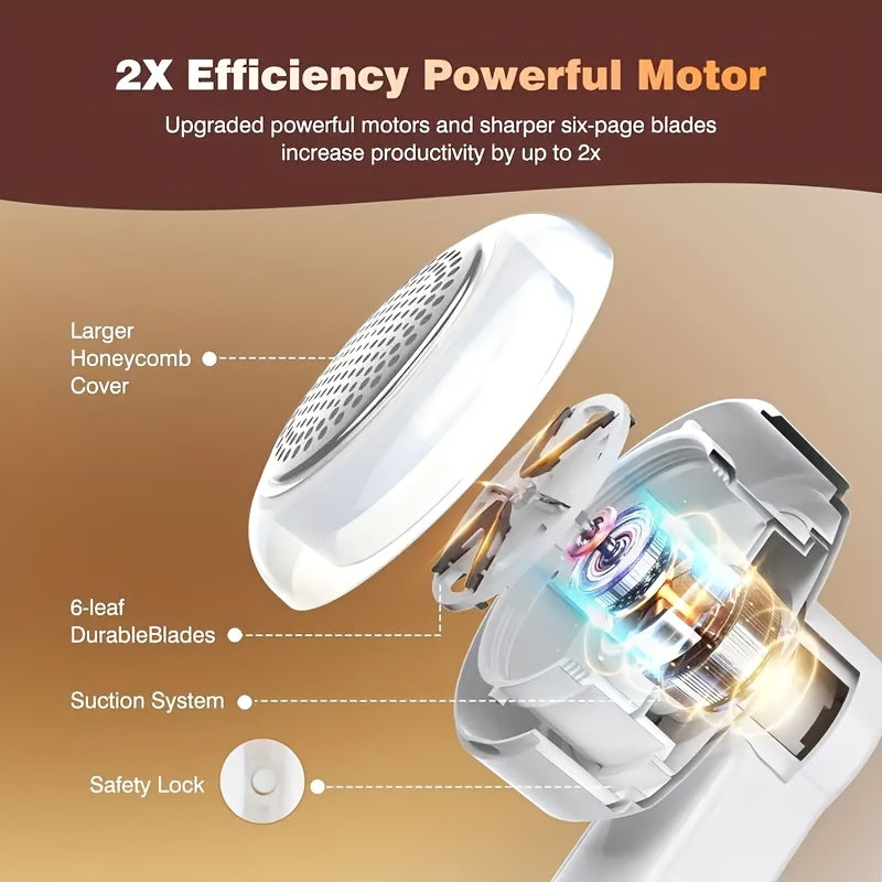 Lint Remover, Fabric Shaver and Lint Brush for Clothes Cleaning - Household Tool to Remove Pilling from Sweaters, Sofas, Furniture & Textiles, Textile Maintenance, Sweater Care, Handheld Device, Portable Cleaner, Durable Cons