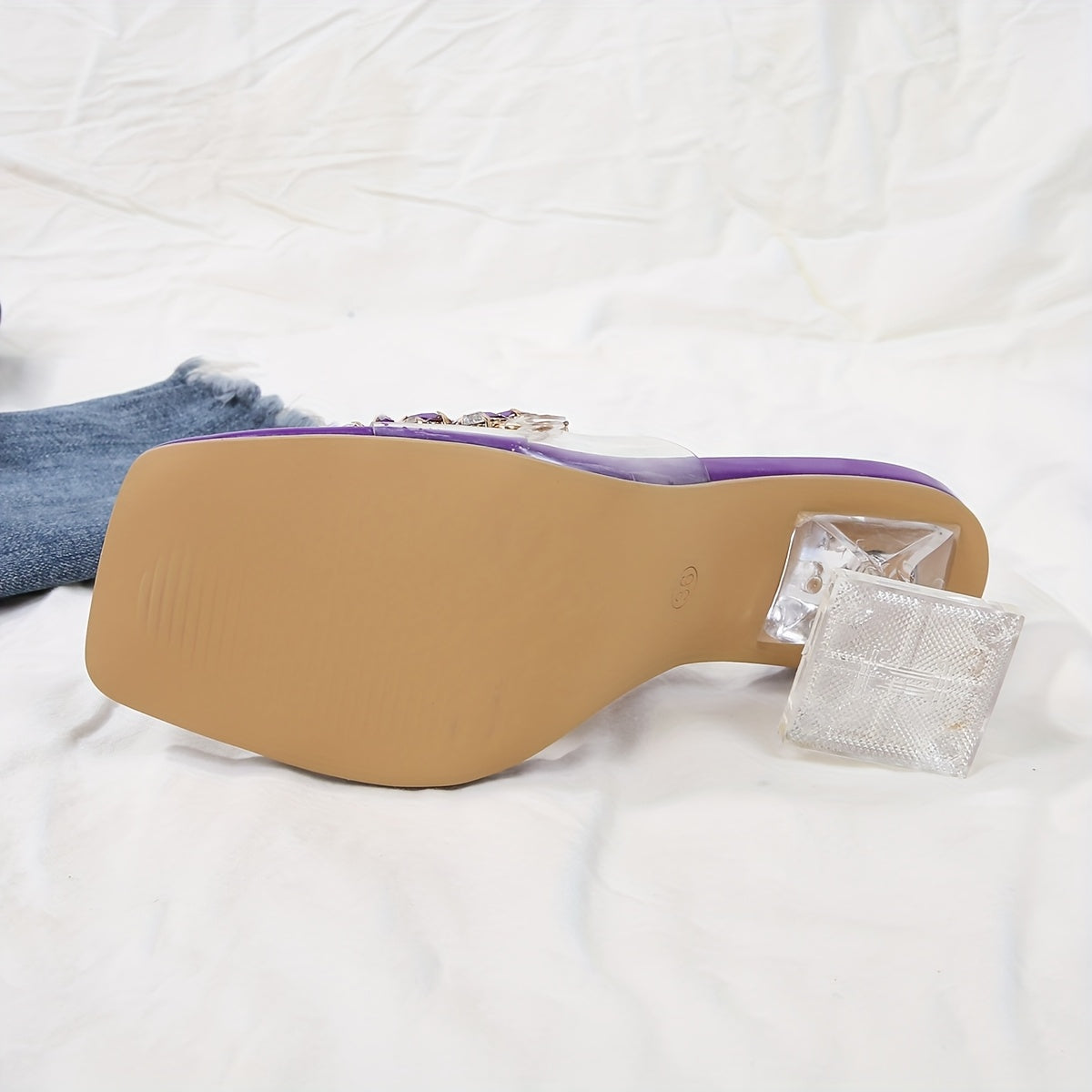 Icelynn Purple Glittery High Heel