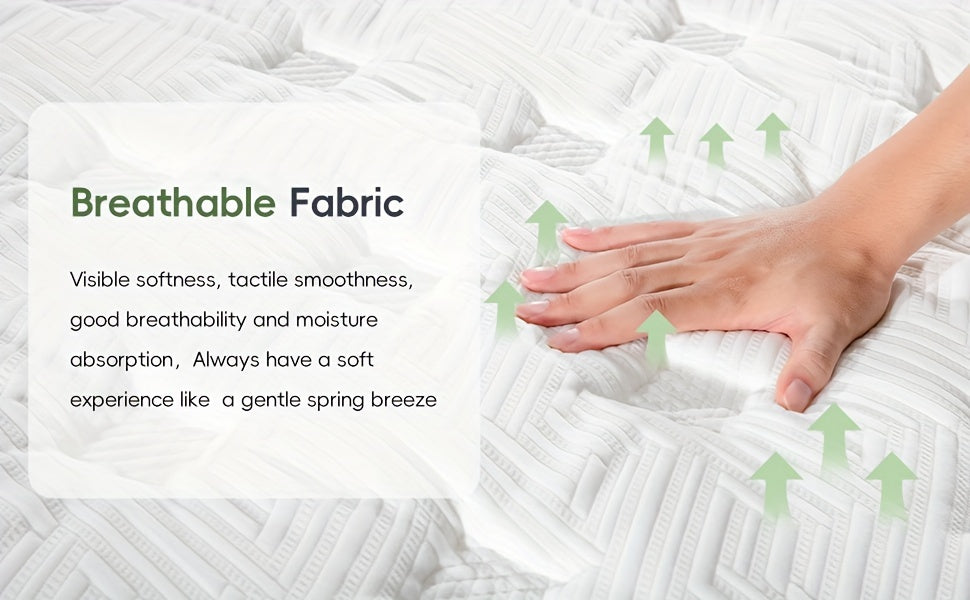 12 Inch Twin, Full, Queen, King Mattress In A Box, Memory Foam Hybrid Mattress With Individually Pocketed Springs For Isolate Motion