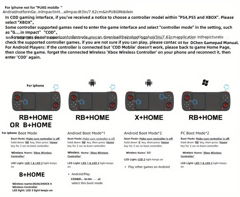 Wireless Gamepad for iPhone/Android/Steam Deck/PC/Table Mobile Phone Controller Wireless Game Controller Joystick Telescopic Gamepad COD Mobile Diablo Immortal - Directly Play, Gaming Accessory, Ergonomic Design, Compact Gami