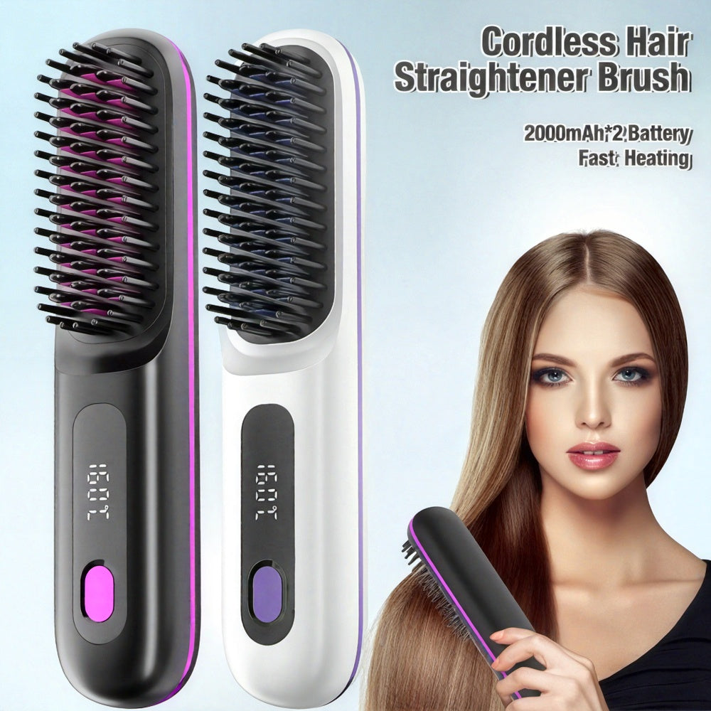 Cordless Hair Straightener Brush
