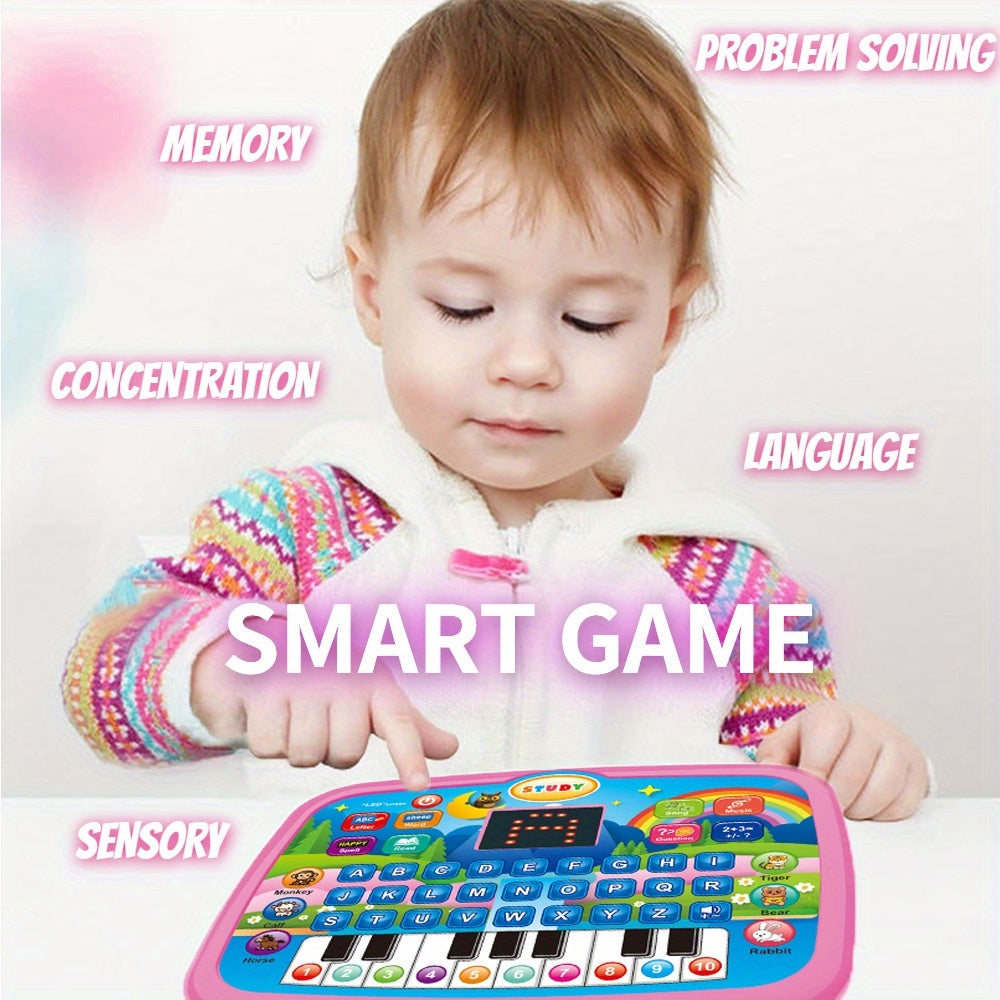 Children's Multifunctional Educational Learning Machine, English Learning with Alphabet, Numbers, and Music Features, Early Development Toy for Kids (Batteries Not Included)