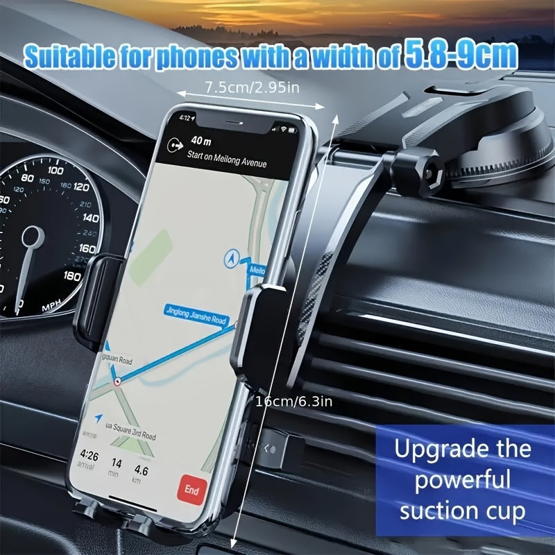 [Rotating Car Phone Holder] 360° Rotating Adjustable Car Dashboard Phone Holder | Strong Suction Base, ABS Material, Hands-Free Smartphone Stand for Vehicle Ventilation Unit - Quiet Navigation Mount