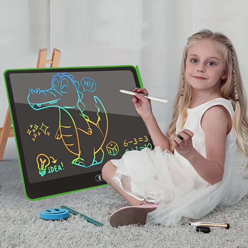 [13-Inch Writing Board] 13-Inch Electronic Writing Board | One-Click Erase Reusable Drawing Tablet with Stylus, Educational Art Toy for Kids, Durable PVC Design, Creative Learning Tool, Smooth Surface Suitable for 11 Holiday