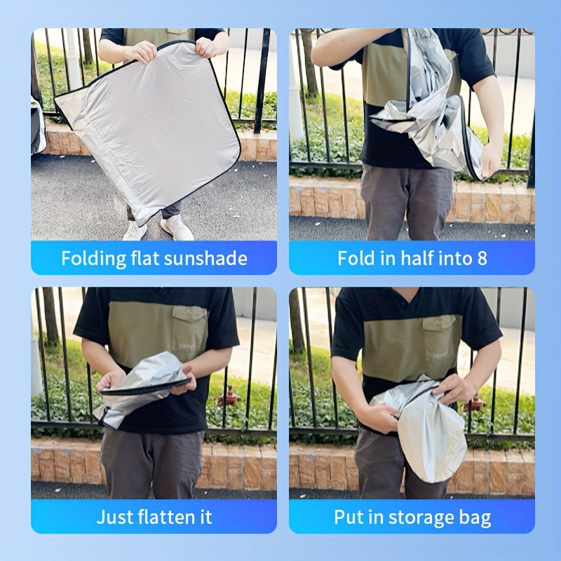 2024 New Front Window Sunblock Curtain - Car Sunshade Interior Windshield Heat Shield Sunshade Panel