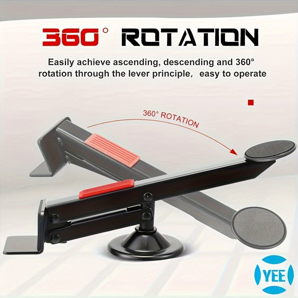 1pc Heavy-Duty Manual Door Installation Tool - Ergonomic Handle Metal Door Lifter for Hardwood & Softwood Doors, No Power Required, Sturdy DIY Home Project Equipment with Textured Grip, Door Hinge Replacement, Home Renovation