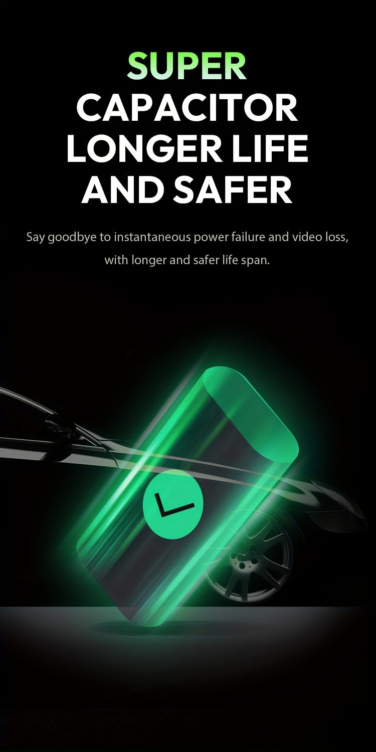 Front Car Dash Cam with 3K, 140° Wide Angle Lens, Built-In Wifi GPS, Night Vision, Motion Detection Alerts, Parking Mode, WDR, 24H Motion Detection, Dash Cam Front And Rear Wireless, Dash Cam with Wifi, Dash Cam for Car, Das