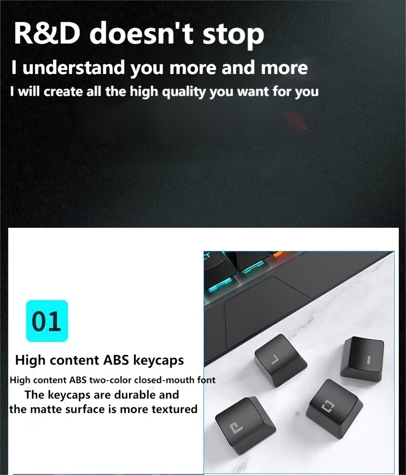 Ergonomic Gaming Keyboard - Wired, Faux Mechanical Feel, LED Color Backlight, USB Connection, 104 Keys Full Metal Panel, Multimedia Knob And Laptop Phone Holder Gift for Your Family Boyfriend