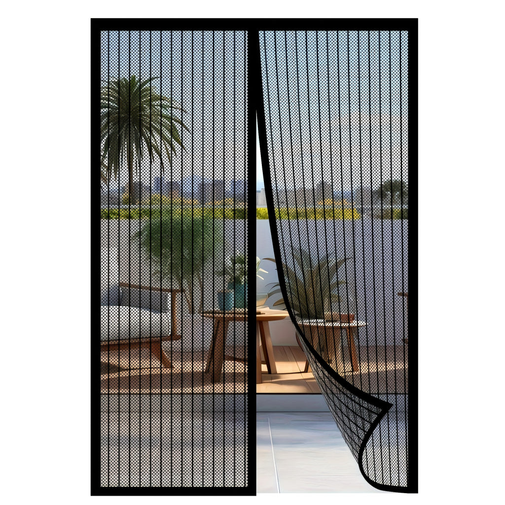 Heavy-Duty Magnetic Screen Door - Self-Sealing, Handsfree Mesh Insect Barrier for Pet and Child Friendly Use with Magnets Strips Installation | Durable Nylon Material in Bohemian Style Hand Wash Only, Stylish Entryway, Reinfo