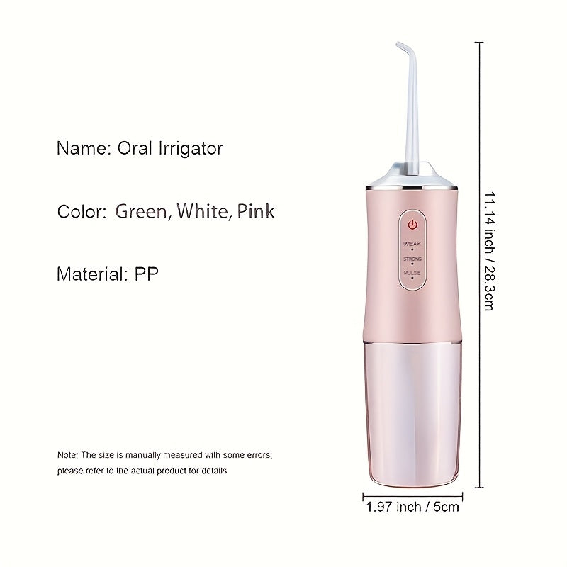 Oral Irrigator, 4 Nozzles, 3 Precise Pressure Control Modes, 360° Rotating Nozzle, Deep Cleaning Teeth & Gums, Replaceable Head, Deep Cleaning Teeth & Enhancing Oral Health, Home Use, Small Portable Personal Care Product, Ch