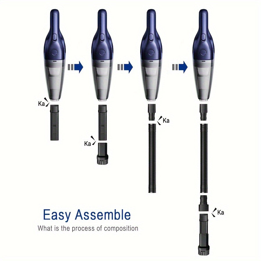 [Powerful Car Vacuum Cleaner] Powerful 5000pa Strong Suction Handheld Wireless Car Vacuum Cleaner | USB Charging, Long Working, For Cars, Homes, Offices, Pet Hair Cleaning - Car Accessories For Men Women